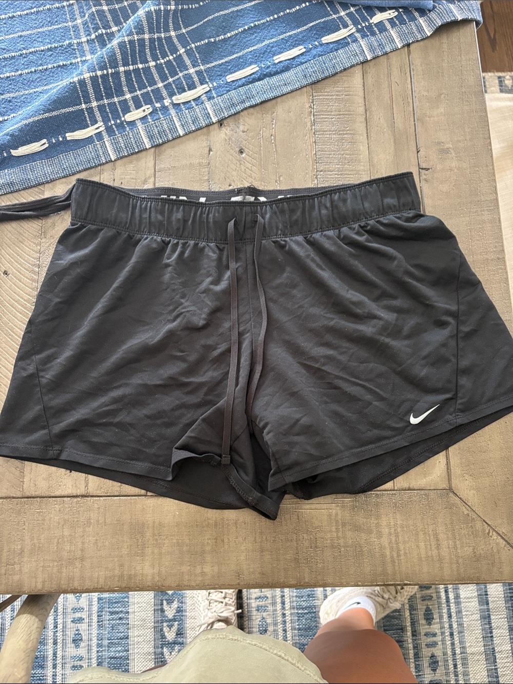Nike Black Women's Running Shorts with Drawstring